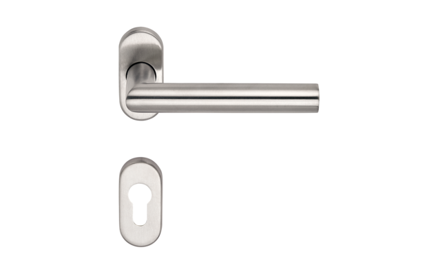 BELCANTO  
Poignée de porte moderne en acier inoxydable avec rosace