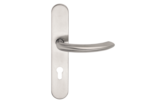 LEGATO poignée de porte en acier inoxydable avec trou pour cylindre profilé