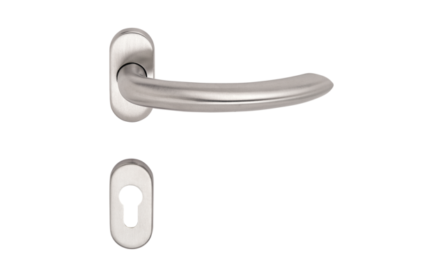 LEGATO poignée de porte en acier inoxydable avec rosace ovale