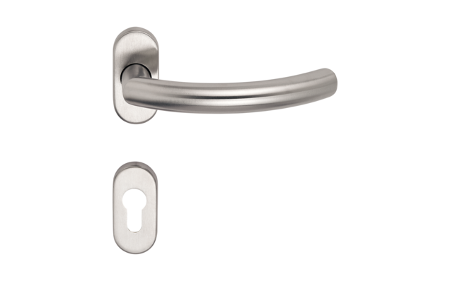 OFFICE garniture
Poignée de porte moderne en acier inoxydable avec rosaces