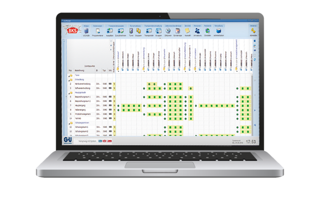 Logiciel BKS KeyManager sur ordinateur portable