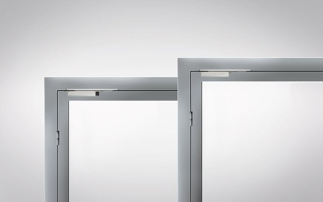 Ferme-porte VTS 73x, VTS 73x FL intégré dans une porte à cadre tubulaire à 1 vantail