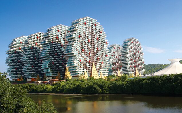 Immeubles de grande hauteur modernes au design unique