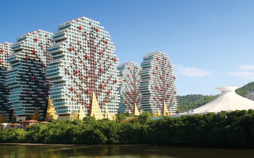 Immeubles de grande hauteur modernes au design unique