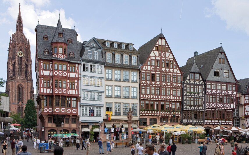 Maisons à colombages historiques sur la Römerberg à Francfort