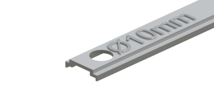 Perforation de tringle de poussée ALU-JET 10 Fermeture centrale ALU-JET 10 – tige de poussée avec un diamètre de trou de 10 mm