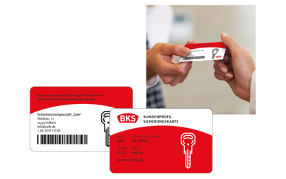 Profils clients BKS – remise de la carte de sécurité