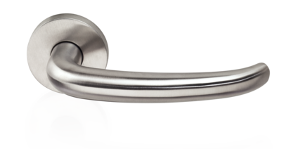 Modèle de béquille TREMOLO – béquille avec rosace ronde – finition acier inoxydable mat